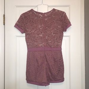Pink Lace Romper